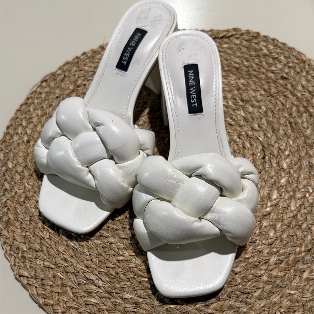 Nine West Cream Braided Women's Sandals